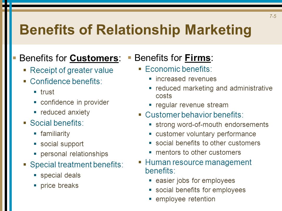 Advanteges and disadvantages of relationship marketing